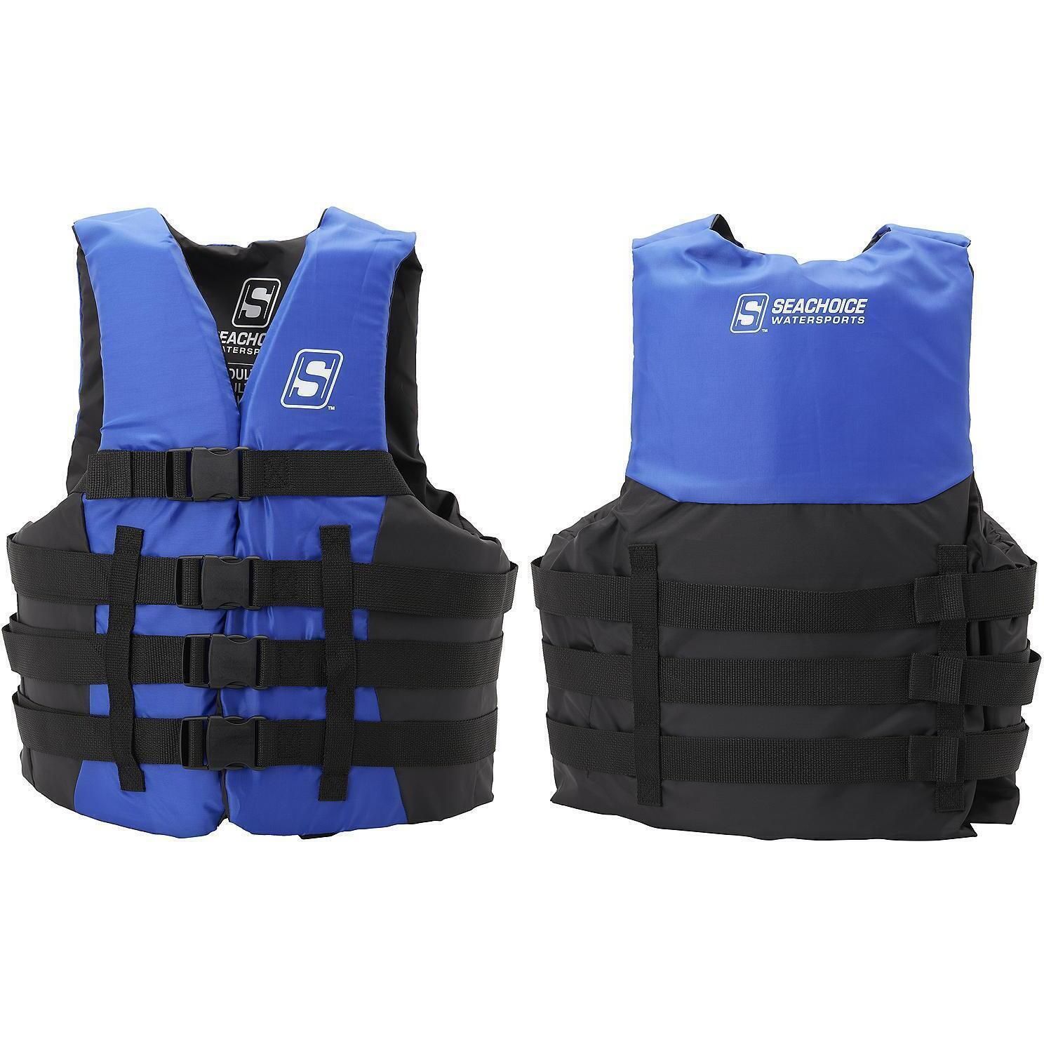 Seachoice 85353 Ski Vest 4 Belt Blue, L/XL