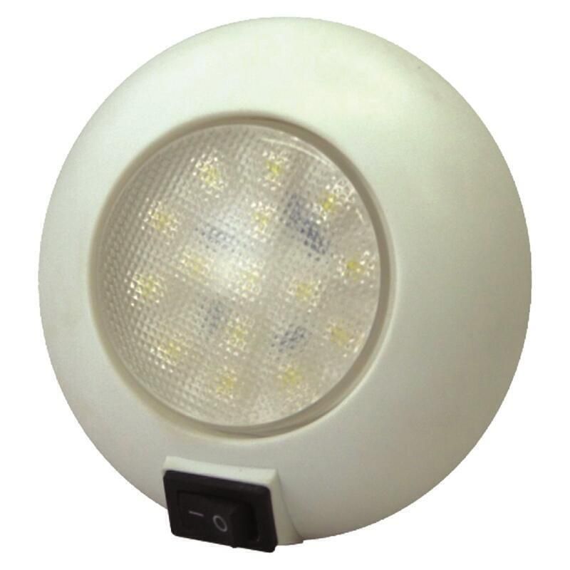 TH Marine LED-51830-DP T-H Marine LED Surface Mount Dome Light With Switch 4"