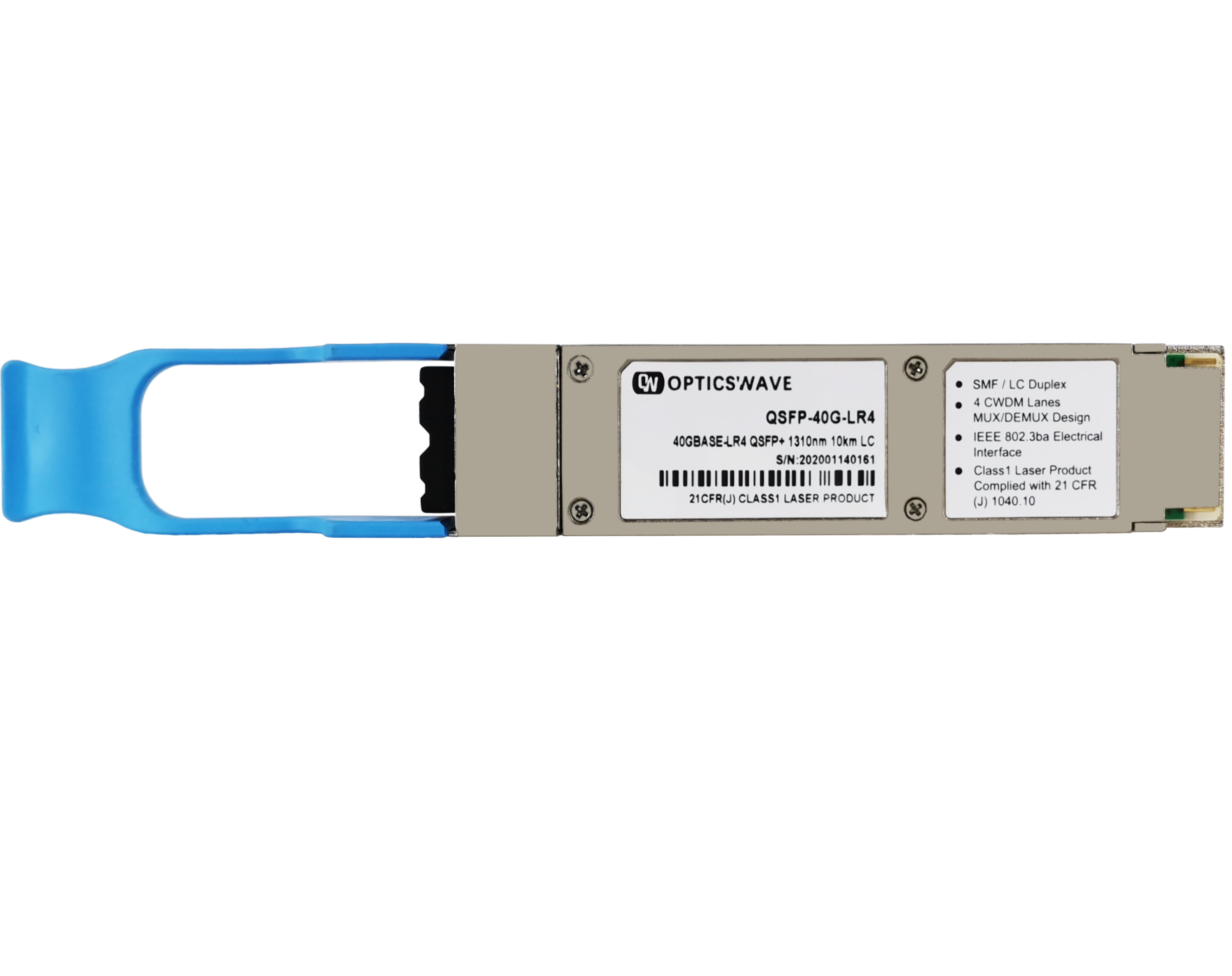 QSFP+ PSM4, 4x10GBASE-LR 1310nm 10km DOM MTP/MPO SMF Optical Module