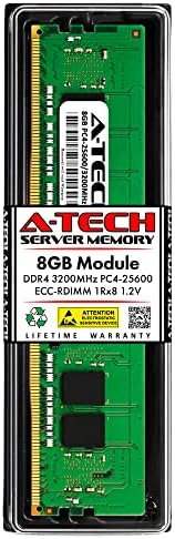 A-Tech 8GB RAM for Dell PowerEdge FC430, FC630, FC830, MX740c, R540, R640, R650xs, R740xd, R740xd2, R840 | DDR4 3200MHz PC4-25600 ECC RDIMM 1Rx8 Registered Server Memory Upgrade