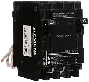 Siemens QSA2020SPD Whole House Surge Protection with Two 20-Amp Circuit Breakers for Use Only on Siemens Panels