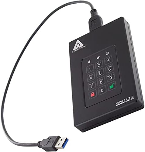 Apricorn 2TB Aegis Fortress L3- FIPS Level 3 Validated USB 3.0 Hardware Encrypted Portable Drive (AFL3-2TB) , black|B07M945LPN
