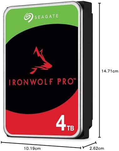 Seagate IronWolf Pro, 16 TB, Enterprise NAS Internal HDD –CMR 3.5 Inch, SATA 6 Gb/s, 7,200 RPM, 256 MB Cache for RAID Network Attached Storage (ST16000NT001)|B0B94PNF7P