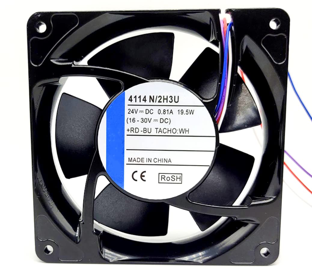Ebmpapst 4114N/2H3U  120cm 24VDC 0.81A 19.5W 120X120X38mm 4-Wire Cooling Fan