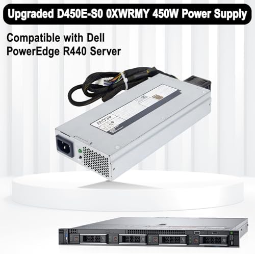 LXun Upgraded D450E-S0 0XWRMY 450W Power Supply DPS-450AB-6 A(01F Compatible with Dell PowerEdge R440 Server Power Supply Replacement for DPS-450AB-6A XWRMY Connector: 18pin+2 * 10p+8pin