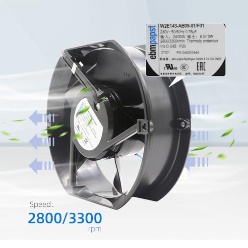 W2E143-AB09-01/F01 2-Wire AC 230V 0.12A 24/30W 172x150x51mm Cooling Fan