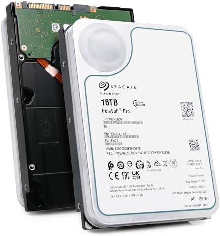 Seagate IronWolf Pro16TB 256MB 7.2K RPM SATA 6Gb/s 3.5" NAS HDD ST16000NE000
