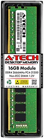 A-Tech 16GB (2x8GB) DDR4 2666 MHz UDIMM PC4-21300 (PC4-2666V) CL19 DIMM Non-ECC Desktop RAM Memory Modules|B07KGMC6QQ