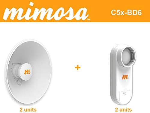 N5-X20 4.9-6.4 GHz Modular Twist-on Antenna 250mm Dish for C5x only 20 dBi gain 2PACK with C5x 4.9-6.4GHz 8dBi Radio for PTMP/PTP 2PACK|B08GN9N2ZS