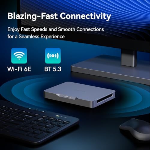 Khadas Mind 2s AI Mini PC - 96 Tops AI Performance, Intel Core Ultra 7 255H｜64GB LPDDR5X+2TB SSD｜5.55Wh Battery｜Only 435g｜Thunderbolt 4｜8K UHD｜Win 11 Home｜Micro Desktop Computer for Work and Gaming