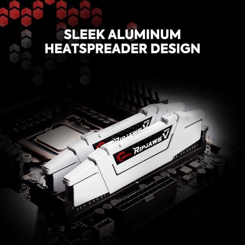 G.SKILL RipjawsV Series DDR4 RAM (XMP) 32GB (2x16GB) 3200MT/s CL16-18-18-38 1.35V Intel AMD Desktop Computer Memory U-DIMM - Black (F4-3200C16D-32GVK)|B0171GQR0C