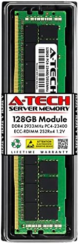 A-Tech 64GB Kit (2x32GB DDR4 2666MHz PC4-21300 ECC RDIMM 2Rx4 Dual Rank 1.2V ECC Registered DIMM 288-Pin Server & Workstation RAM Memory Upgrade Modules (A-Tech Enterprise Series