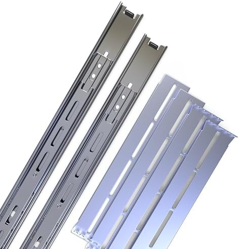 Rackmount Sliding Rails - Kit for 2U-8U Chassis (Adjustable 26" to 40" Depth) 2 or 4 Post Mount Sliders for Server Case (Compatible with Any Standard Rack, Cabinet, Computer Enclosure) Tupavco TP1822|B0B8QW9K1Y