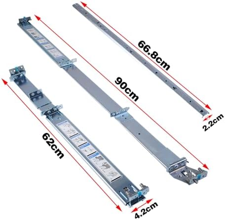 2U Static Rails Kit H872R 0H872R Compatible with Dell PowerEdge R510 R515 R520 R720 R720XD R820 R730 R730xd R830 R540 R540XD R740 R740XD R7415 R7425 PowerVault DL22000|B0DJSCYT2C