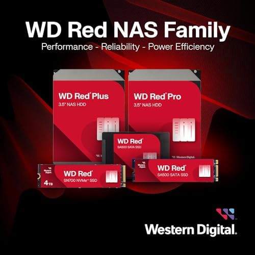 Western Digital 24TB WD Red Pro NAS Internal Hard Drive HDD - 7200 RPM, SATA 6 Gb/s, CMR, 512 MB Cache, 3.5" - WD240KFGX|B0D24TQK3Q
