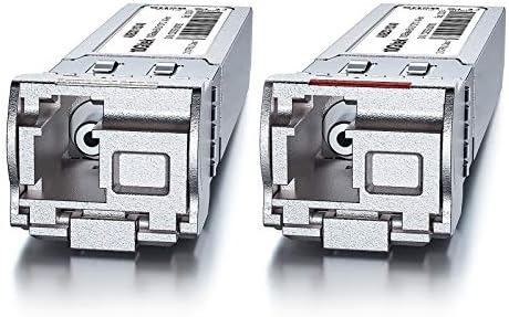 10Gtek 10GBase-LR SFP+ Transceiver, 10G 1310nm SMF SingleMode Fiber Optic Module, 10km, for Cisco SFP-10G-LR, Meraki MA-SFP-10GB-LR, Ubiquiti UniFi UF-SM-10G, Fortinet, Mikrotik, Netgear, Pack of 2|B08BP4M8LV