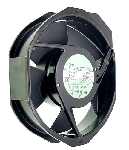for NMB-MAT 5915PC-20T-B30 200V 34/33W 17238 AC Cooling Fan, Size:150x 172 x 38MM.|B0CL29C1GN