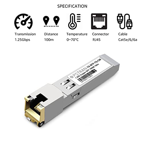 1000BASE-SX SFP Optical Transceiver Module Compatible with HPE Aruba J4858D J4858DCM JL745A Q8N53A ProCurve J4858C J4858B J4858A 850nm 550m DDM Duplex LC MMF|B09MTW3HVB