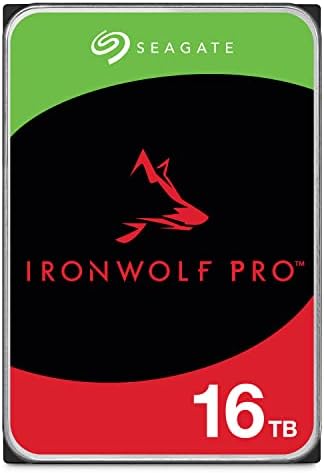 Seagate IronWolf Pro, 16 TB, Enterprise NAS Internal HDD –CMR 3.5 Inch, SATA 6 Gb/s, 7,200 RPM, 256 MB Cache for RAID Network Attached Storage (ST16000NT001)|B0B94PNF7P