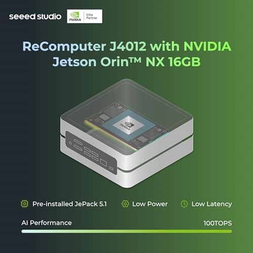 reComputer J4011-Edge AI Device with NVIDIA Jetson Orin™ NX 8GB Module, 4xUSB 3.2, M.2 Key E & Key M Slot, Aluminum case, Pre-Installed Jetpack System with NVIDIA Jetpack™ on 128GB NVMe SSD