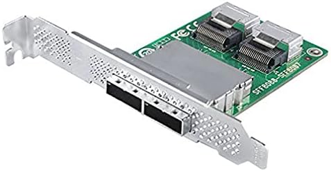 H!Fiber 12G Internal PCIe Controller Card, 8 Ports 12Gb/s SATA + SAS HBA Card, Broadcom's 3008 Chip, PCI Express 3.0 X8, 2X Mini SAS SFF-8643 Ports, Same as 9300-8I with Low Profile Bracket|B0BTM28KFJ