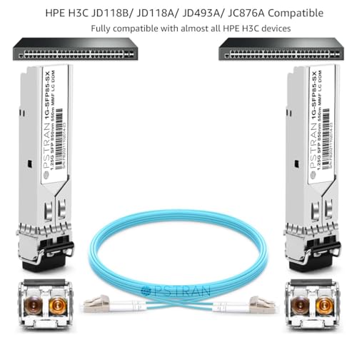 1000BASE-SX SFP Optical Transceiver Module Compatible with HPE Aruba J4858D J4858DCM JL745A Q8N53A ProCurve J4858C J4858B J4858A 850nm 550m DDM Duplex LC MMF|B09MTW3HVB