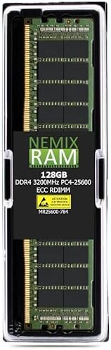 NEMIX RAM 128GB (1X128GB DDR4 3200MHZ PC4-25600 8Rx4 1.2V CL22 288-PIN ECC RDIMM Registered Server Memory Compatible with Dell PowerEdge R650xs Rack Server