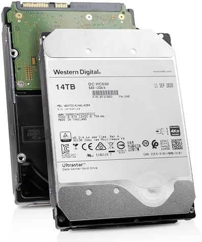 Western Digital Ultrastar DC HC530 WUH721414AL4204 0F31002 14TB SAS 12Gb/s 4Kn 3.5in Enterprise Hard Drive (Renewed