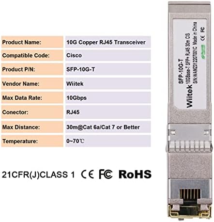 10G SFP+ to RJ45 Copper Modules, 1.25G/2.5G/5G/10GBase-T Ethernet to SFP+ Transceiver Compatible for HPE Blade System 813874-B21 HPE ProCurve & HPE Aruba(Cat 6a/7 or Better, 30-Meter)|B0B3F2JMS2