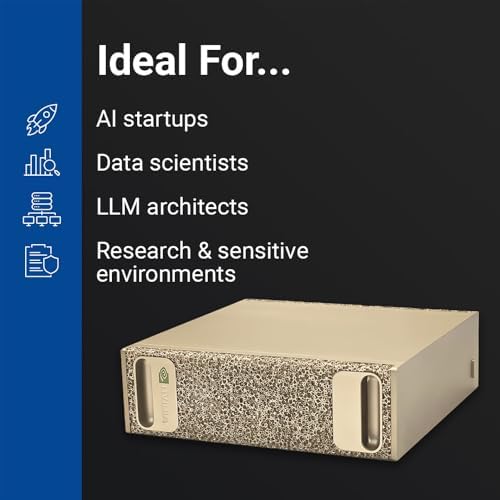 DGX Spark - NVIDIA GB10 Grace Blackwell Superchip, 128 GB LPDDR5x, ARM Processor, 4 TB NVME M.2 SSD Storage|B0GFY25JCR