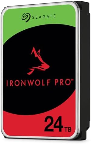 Seagate IronWolf Pro 24TB Enterprise NAS Internal HDD Hard Drive – CMR 3.5 Inch SATA 6Gb/s 7200 RPM 512MB Cache for RAID Network Attached Storage, Rescue Services (ST24000NT002)|B0CSPCFKR9