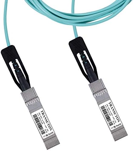 Chuangsuton 10G SFP+ AOC Cable | 10 GBASE SFP+ to SFP+ Active Optical Fiber 10Gbps SFP Plus/Mini GBIC/Transceiver Module Cable Compatible with Dell AOC-SFP-10G-5M 5M/16.4ft|B08TRGKGTT
