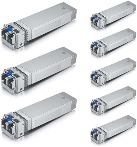 10Gtek 10GBase-SR SFP+ LC Transceiver, 10G 850nm Multimode SFP Module, up to 300 Meters, for Cisco SFP-10G-SR, Meraki MA-SFP-10GB-SR, Ubiquiti UniFi UF-MM-10G, Fortinet, Mikrotik and More, Pack of 10|B00ZCDDOPS