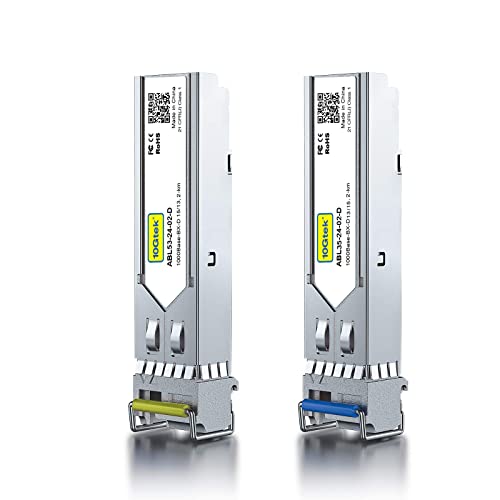 10Gtek 𝟭𝟬/𝟭𝟬𝟬/𝟭𝟬𝟬𝟬𝗕𝗮𝘀𝗲-𝗧 𝗖𝗼𝗽𝗽𝗲𝗿 𝗦𝗙𝗣, Auto-Negotiation SFP to RJ45 Mini-GBIC Transceiver or Cisco GLC-T(10/100/1000)/SFP-GE-T(10/100/1000) Pack of 2|B09NNMP934
