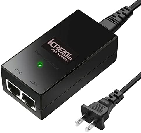 Gigabit PoE+ Injector, 30W POE Power Adapter, IEEE802.3af & 802.3at Compliant,100/1000M Fit for Ubiquiti U-POE-at, U-POE-af, POE-48-24W-G, TP-Link TL-POE160S, TRENnet TPE-115GI, Tenda PoE30G-AT,|B00PMR4QVU