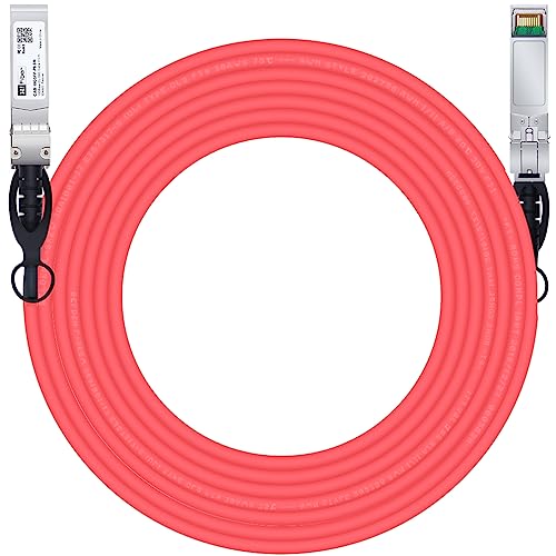 H!Fiber 2 Pack SFP+ Cable, 10G SFP+ DAC, 0.5M(1.64ft), Passive Direct Attach Copper Twinax Cable for Cisco SFP-H10GB-CU0.5M, Ubiquiti UniFi UC-DAC-SFP+, Meraki, Mikrotik, Intel, Fortinet, Netgear|B09K7DZD6N