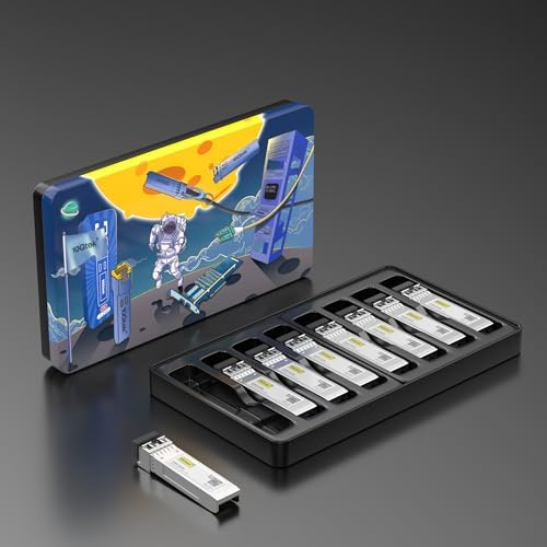 10Gtek 10GBase-SR SFP+ LC Transceiver, 10G 850nm Multimode SFP Module, up to 300 Meters, for Cisco SFP-10G-SR, Meraki MA-SFP-10GB-SR, Ubiquiti UniFi UF-MM-10G, Fortinet, Mikrotik and More, Pack of 10|B00ZCDDOPS