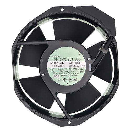 for NMB-MAT 5915PC-20T-B30 200V 34/33W 17238 AC Cooling Fan, Size:150x 172 x 38MM.|B0CL29C1GN
