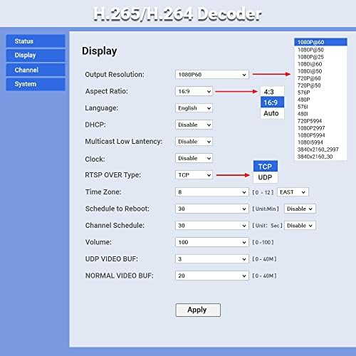 H.265 H.264 HD Video Audio Decoder IP Camera Decoder HTTP RTSP M3U8 RTMP UDP Unitcast to HDMI AV RCA Decoder for Advertisement Display, Decoding Video Encoder, Decoding IP Camera|B07C3HQTK1