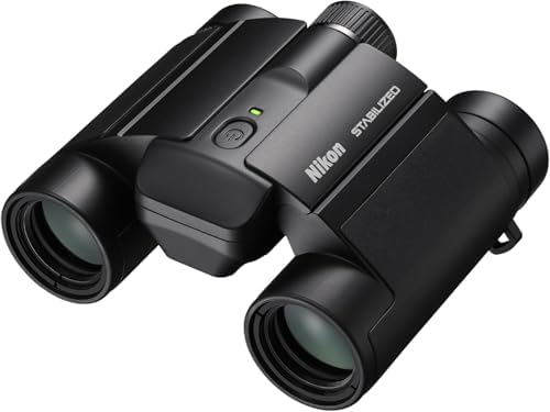 Nikon STABILIZED 12x25 Binoculars - Optical Image Stabilization, Blur-Free View, Waterproof Design, 12x Magnification for Hunting, Birdwatching & Outdoor Activities