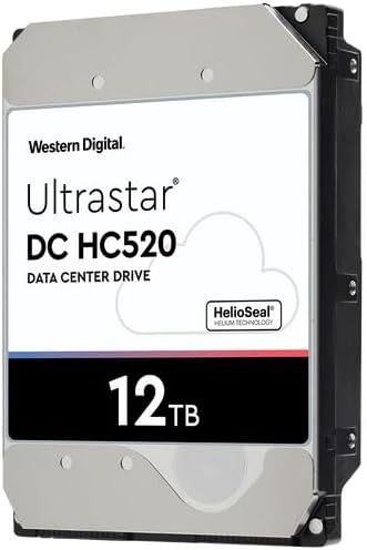 WD Ultrastar 0F29562 DC HC520 12TB HDD SAS-12Gbps 3.5-Inch Internal Hard Drive HUH721212AL4204