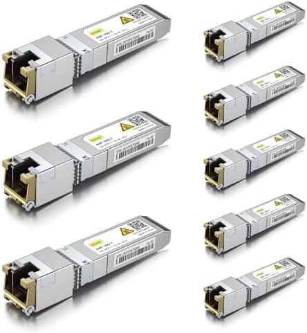 10Gtek 10GBase-SR SFP+ LC Transceiver, 10G 850nm Multimode SFP Module, up to 300 Meters, for Cisco SFP-10G-SR, Meraki MA-SFP-10GB-SR, Ubiquiti UniFi UF-MM-10G, Fortinet, Mikrotik and More, Pack of 10|B00ZCDDOPS