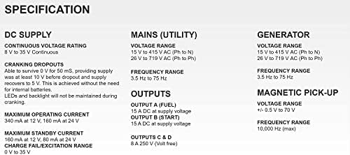 Deep Sea Electronics DSE7320 MKII Original - Made in UK | Auto Mains (Utility) Failure Control Module | Fastest Processing Power | Diesel or Gas Applications | DSE7320-03|B0B3R3J1F1