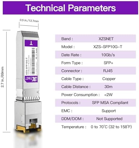 1000BASE-SX SFP Transceiver, 1.25G SFP to LC Multimode Fiber Module Compatible with Cisco GLC-SX-MMD, Ubiquiti UniFi UF-MM-1G, Mikrotik, Meraki, Netgear AGM731F, D-Link and More, 2 Pack|B0CJCH939W
