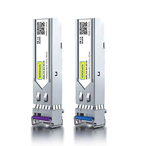 10Gtek 𝟭𝟬/𝟭𝟬𝟬/𝟭𝟬𝟬𝟬𝗕𝗮𝘀𝗲-𝗧 𝗖𝗼𝗽𝗽𝗲𝗿 𝗦𝗙𝗣, Auto-Negotiation SFP to RJ45 Mini-GBIC Transceiver or Cisco GLC-T(10/100/1000)/SFP-GE-T(10/100/1000) Pack of 2|B09NNMP934