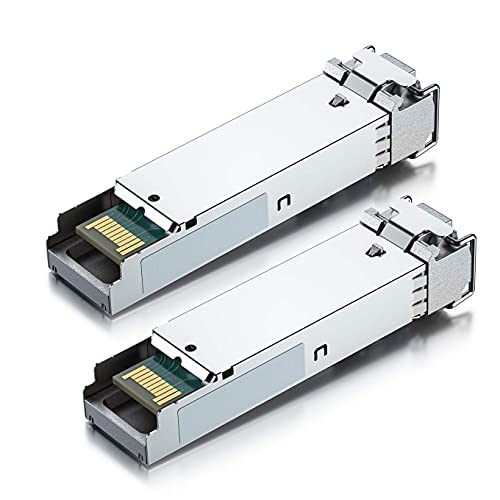 10Gtek 𝟭𝟬/𝟭𝟬𝟬/𝟭𝟬𝟬𝟬𝗕𝗮𝘀𝗲-𝗧 𝗖𝗼𝗽𝗽𝗲𝗿 𝗦𝗙𝗣, Auto-Negotiation SFP to RJ45 Mini-GBIC Transceiver or Cisco GLC-T(10/100/1000)/SFP-GE-T(10/100/1000) Pack of 2|B09NNMP934