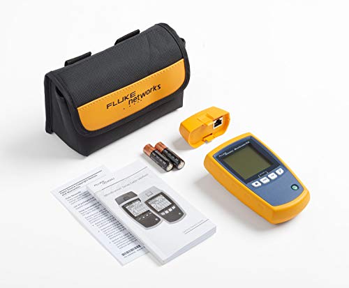 Fluke Networks - 5018508 MS-POE MicroScanner Copper Cable Verifier and PoE tester for RJ-45 Category 5-6A Ethernet Cables, Identifies Supplied Class 0-8 Power from Ethernet PSE Devices