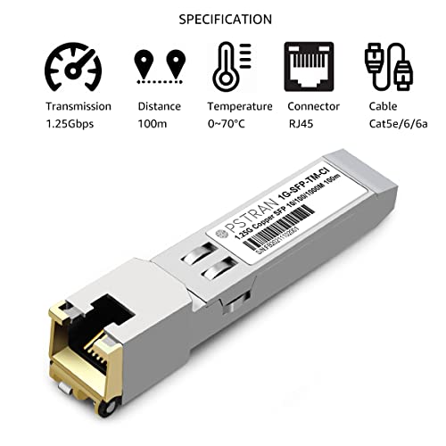 1000BASE-SX SFP Optical Transceiver Module Compatible with HPE Aruba J4858D J4858DCM JL745A Q8N53A ProCurve J4858C J4858B J4858A 850nm 550m DDM Duplex LC MMF|B09MTW3HVB