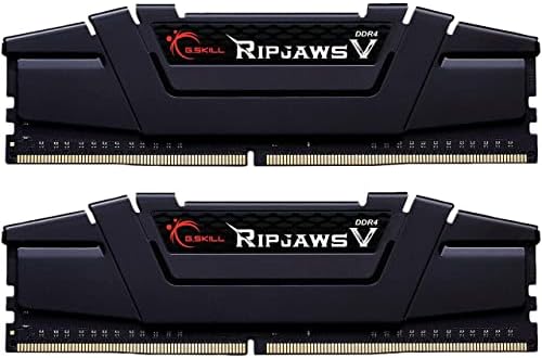 G.SKILL RipjawsV Series DDR4 RAM (XMP) 64GB (2x32GB) 3200MT/s CL16-18-18-38 1.35V Intel AMD Desktop Computer Memory U-DIMM - Black (F4-3200C16D-64GVK)|B082NXPZ2V