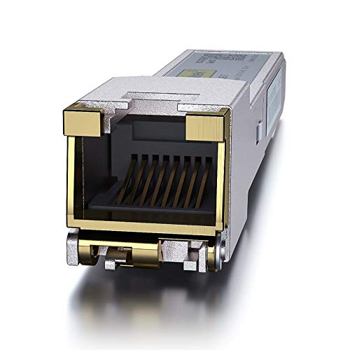10Gtek 𝟭𝟬/𝟭𝟬𝟬/𝟭𝟬𝟬𝟬𝗕𝗮𝘀𝗲-𝗧 𝗖𝗼𝗽𝗽𝗲𝗿 𝗦𝗙𝗣, Auto-Negotiation SFP to RJ45 Mini-GBIC Transceiver or Cisco GLC-T(10/100/1000)/SFP-GE-T(10/100/1000) Pack of 2|B09NNMP934